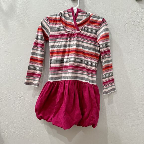 Tea Collection Pink Stripe Hooded Bubble Dress - Picture 1 of 8